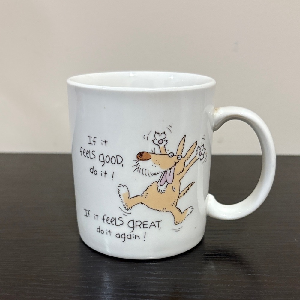 Dog-Themed White Ceramic Mug